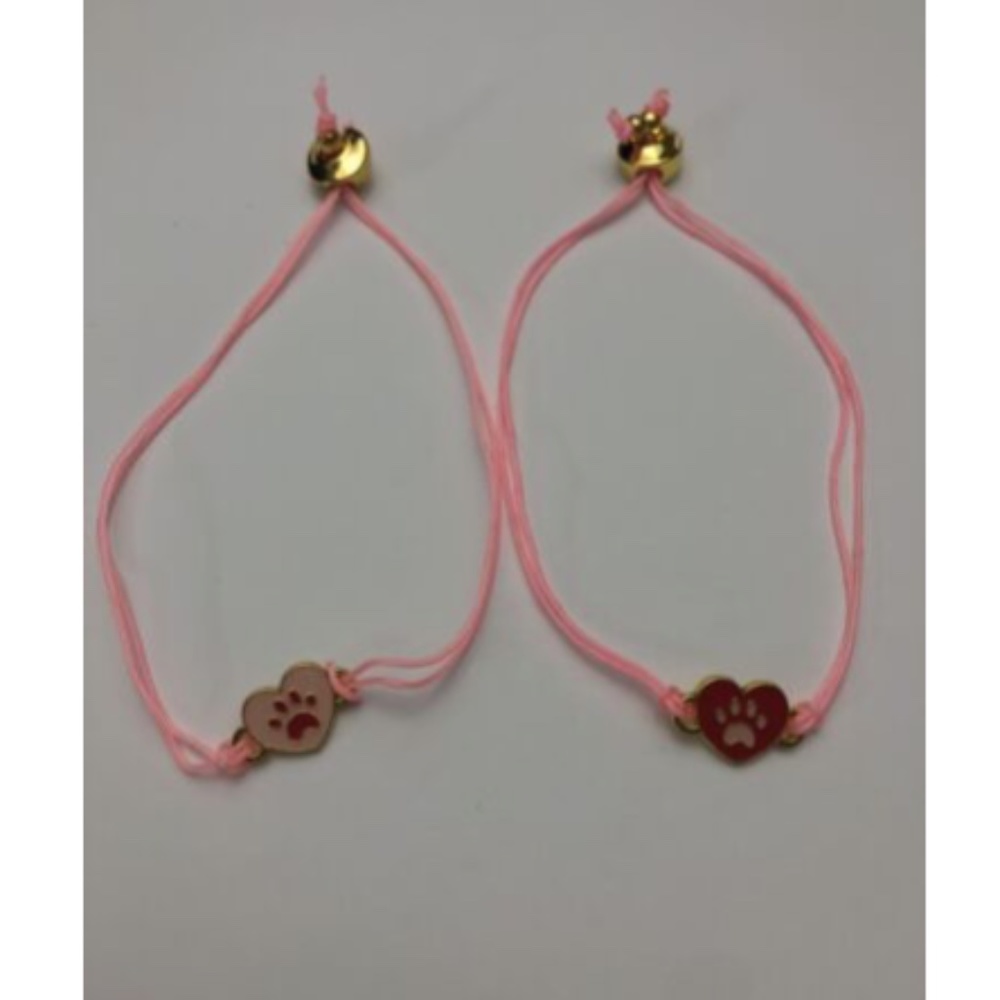 Lucky Fortune BFF Friendship Charm Bracelets Set Of 2 Adjustable Pet Dog Lovers